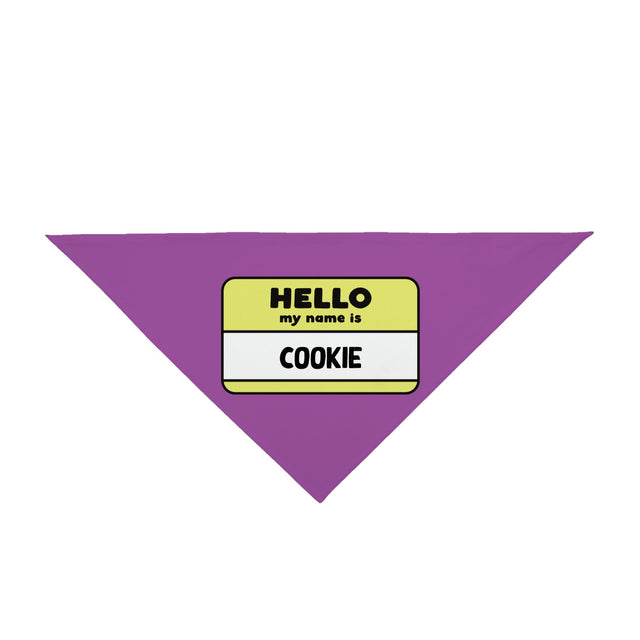 Hello Name Sign - Custom Pet Bandana - Fuzzhous