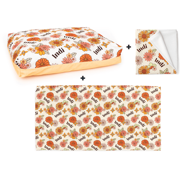 PERSONALISED PET BUNDLE - RETRO FLORAL - Fuzzhous