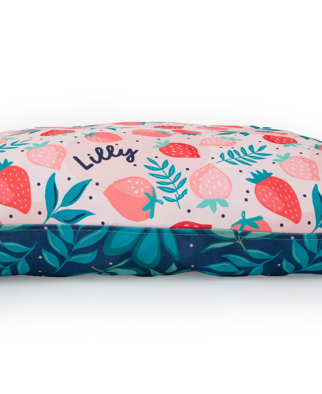 BERRY PRINT PERSONALISED DOG BED