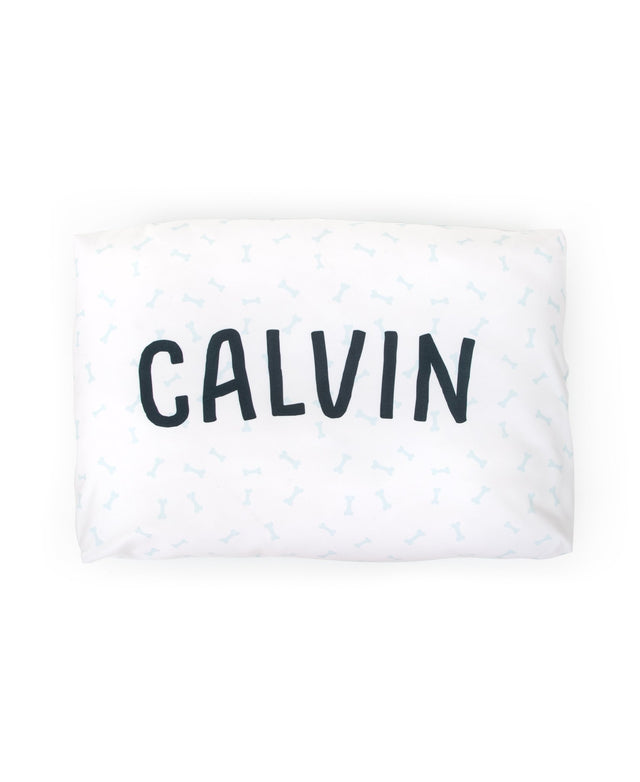 BLUE DALMATION PERSONALISED DOG BED