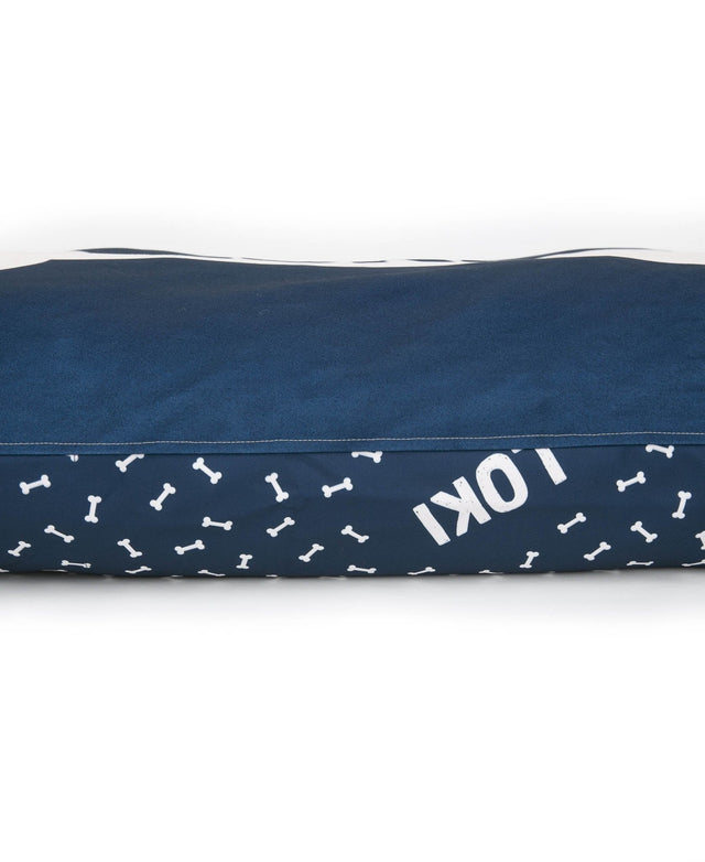 BONES NAVY PERSONALISED DOG BED