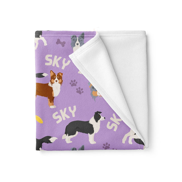 BORDER COLLIE CUSTOM DOG BLANKET