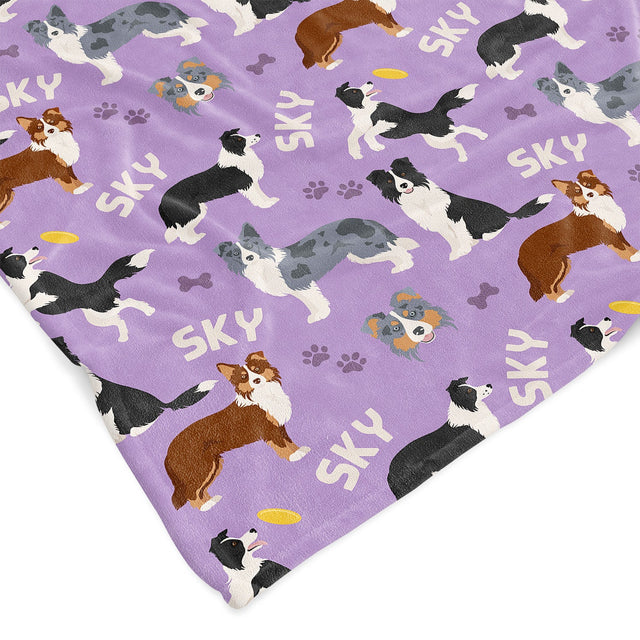 BORDER COLLIE CUSTOM DOG BLANKET