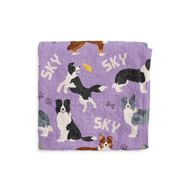 BORDER COLLIE CUSTOM DOG TOWEL