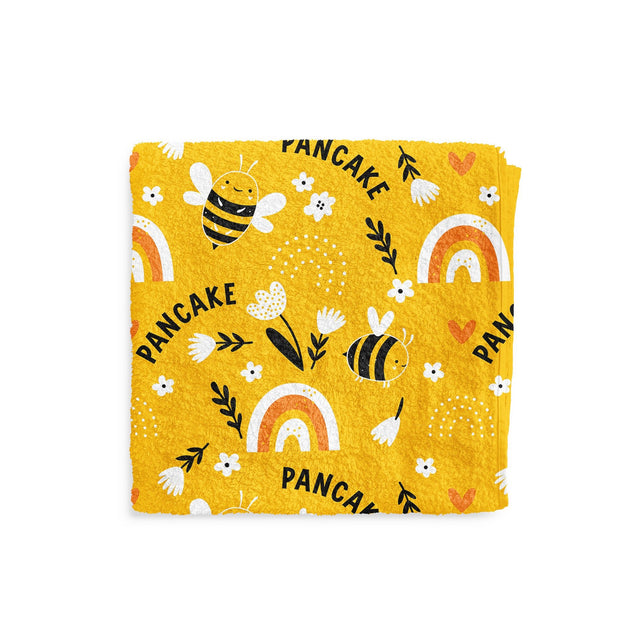 BRIGHT BEES PRINT CUSTOM DOG TOWEL