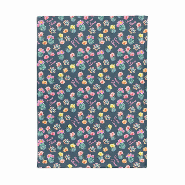 CACTUS PRINT CUSTOM DOG BLANKET