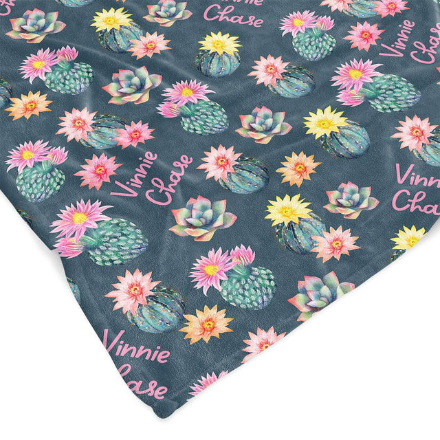 CACTUS PRINT CUSTOM DOG BLANKET