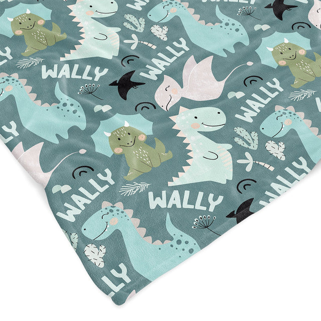 DINO PRINT CUSTOM DOG BLANKET