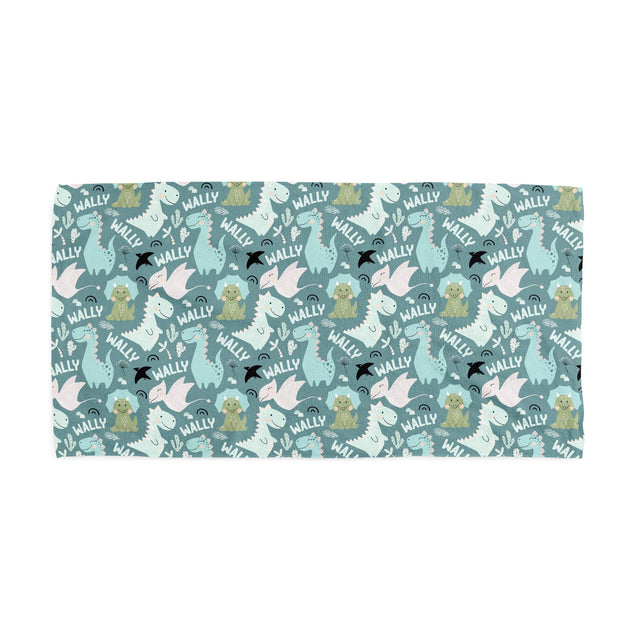 DINO PRINT CUSTOM DOG TOWEL