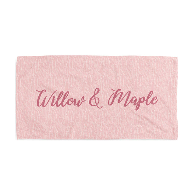 FEATHER PRINT CUSTOM DOG TOWEL