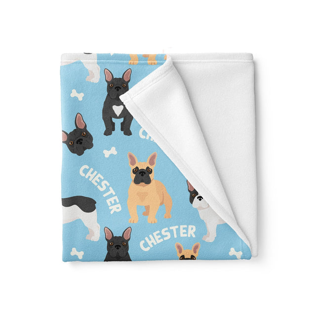 FRENCH BULLDOG CUSTOM DOG BLANKET