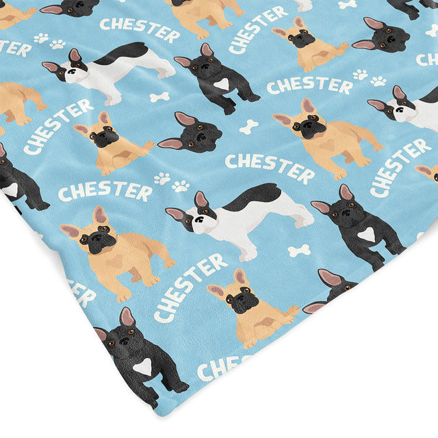FRENCH BULLDOG CUSTOM DOG BLANKET