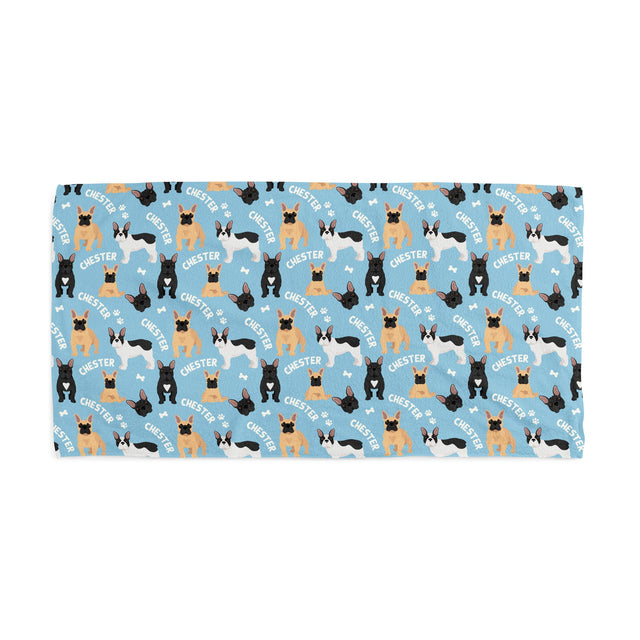 FRENCH BULLDOG CUSTOM DOG TOWEL
