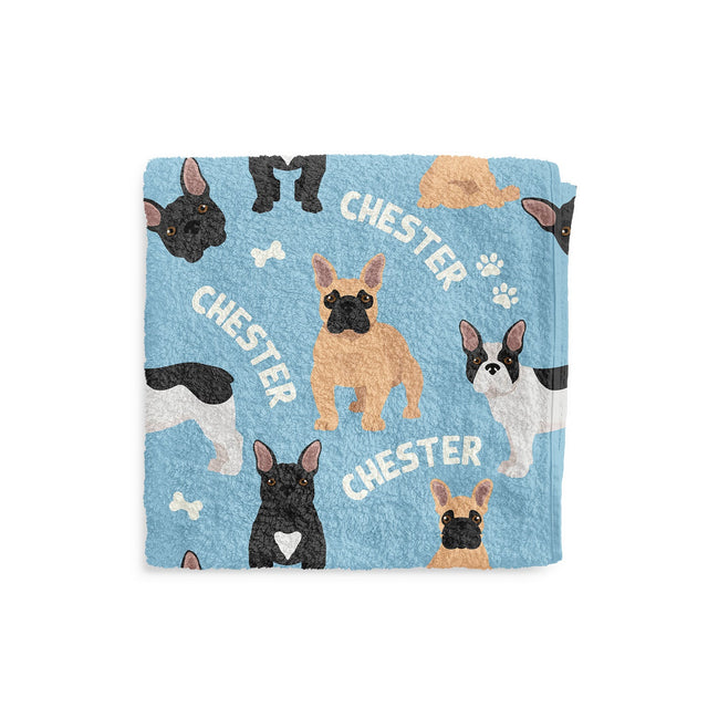FRENCH BULLDOG CUSTOM DOG TOWEL