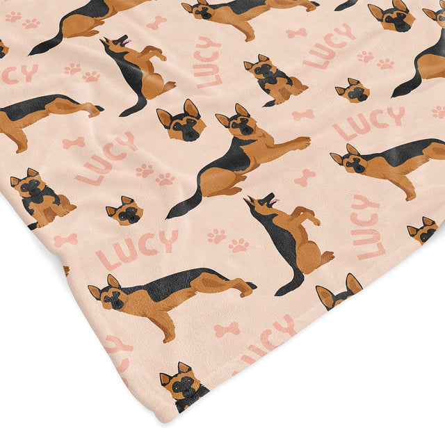 GERMAN SHEPERD CUSTOM DOG BLANKET
