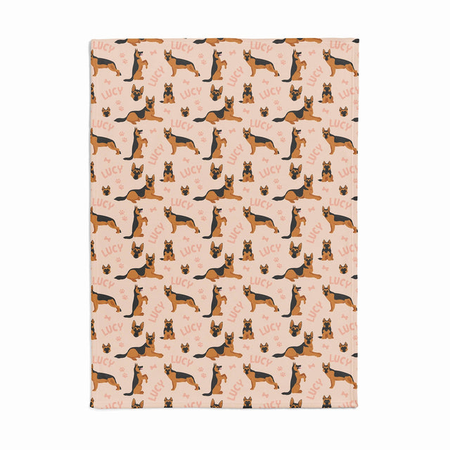 GERMAN SHEPERD CUSTOM DOG BLANKET