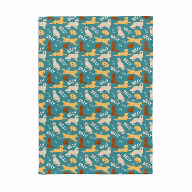 GOLDEN RETRIEVER CUSTOM DOG BLANKET