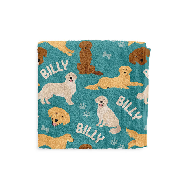 GOLDEN RETRIEVER CUSTOM DOG TOWEL