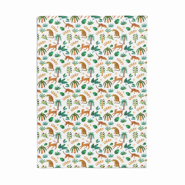 JUNGLE PRINT CUSTOM DOG BLANKET
