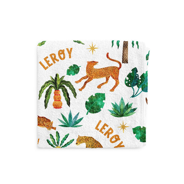 JUNGLE PRINT CUSTOM DOG TOWEL