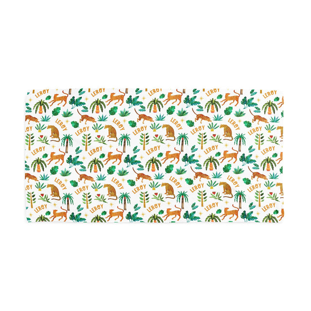 JUNGLE PRINT CUSTOM DOG TOWEL