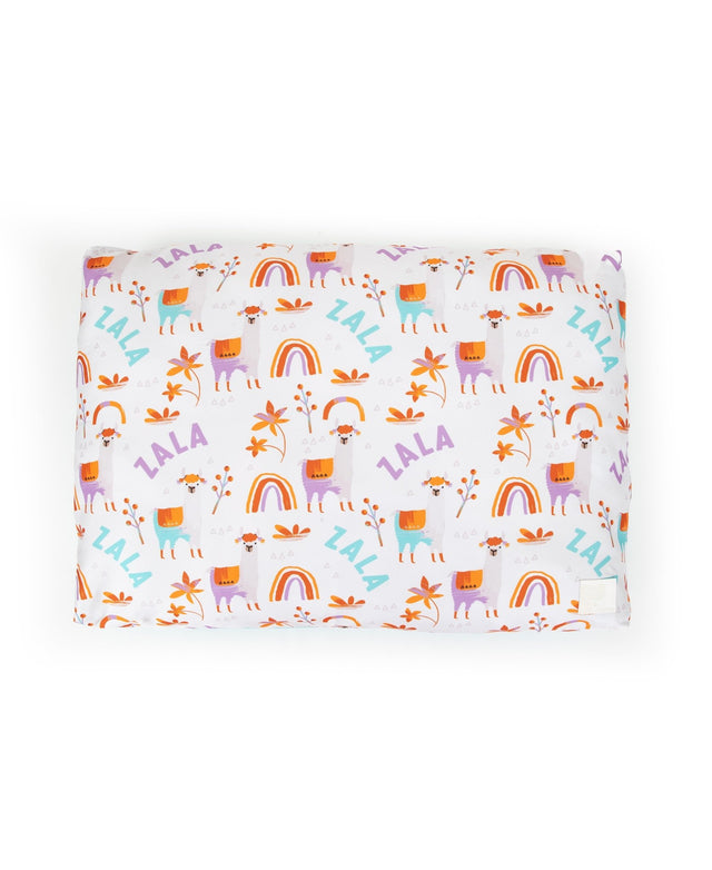 LAMAS AND RAINBOWS PERSONALISED DOG BED