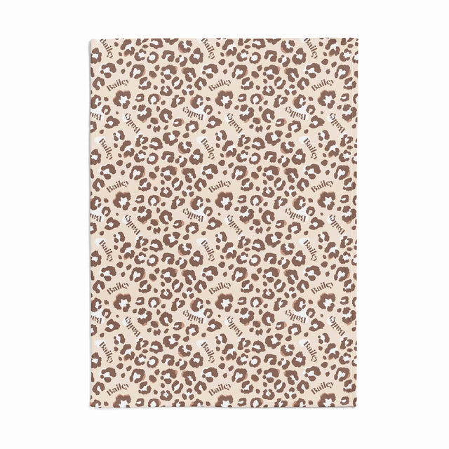 LEOPARD PRINT CUSTOM DOG BLANKET