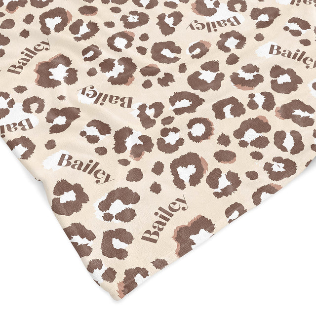LEOPARD PRINT CUSTOM DOG BLANKET