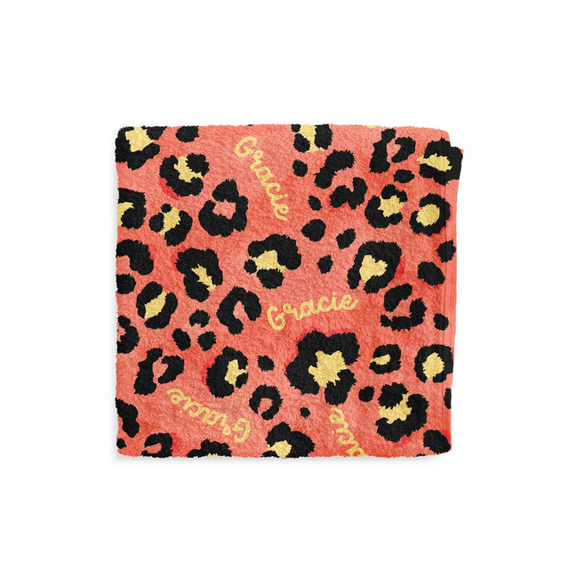 LEOPARD PRINT CUSTOM DOG TOWEL
