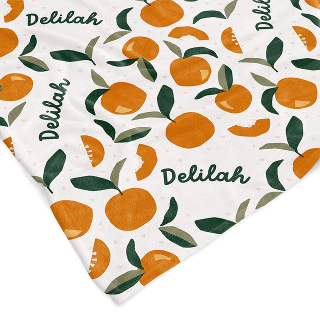 ORANGE PRINT CUSTOM DOG BLANKET