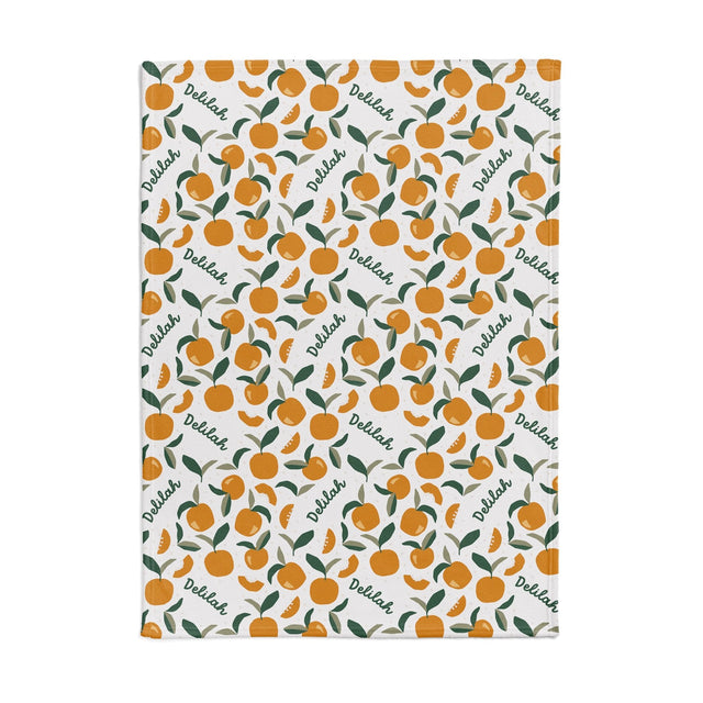 ORANGE PRINT CUSTOM DOG BLANKET