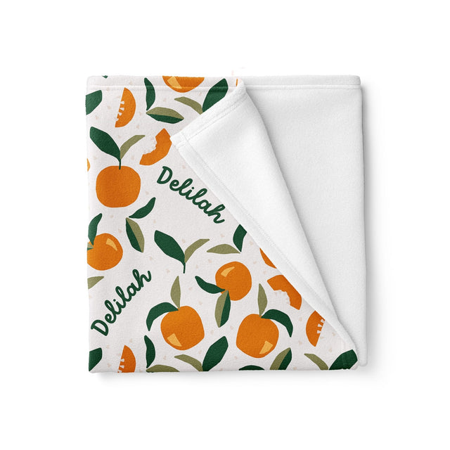 ORANGE PRINT CUSTOM DOG BLANKET