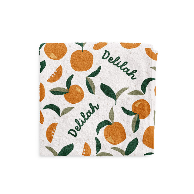 ORANGE PRINT CUSTOM DOG TOWEL