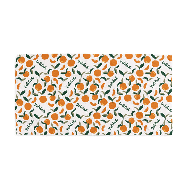 ORANGE PRINT CUSTOM DOG TOWEL