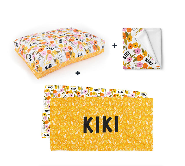 PERSONALISED PET BUNDLE - BRIGHT FLORAL - Fuzzhous
