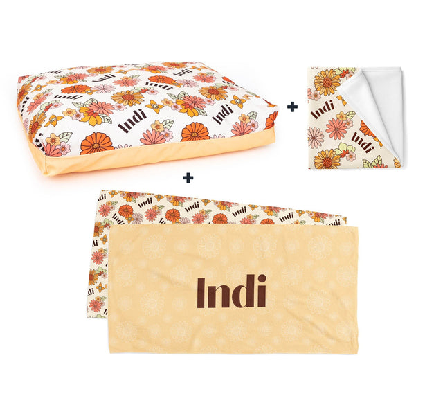 PERSONALISED PET BUNDLE - RETRO FLORAL - Fuzzhous