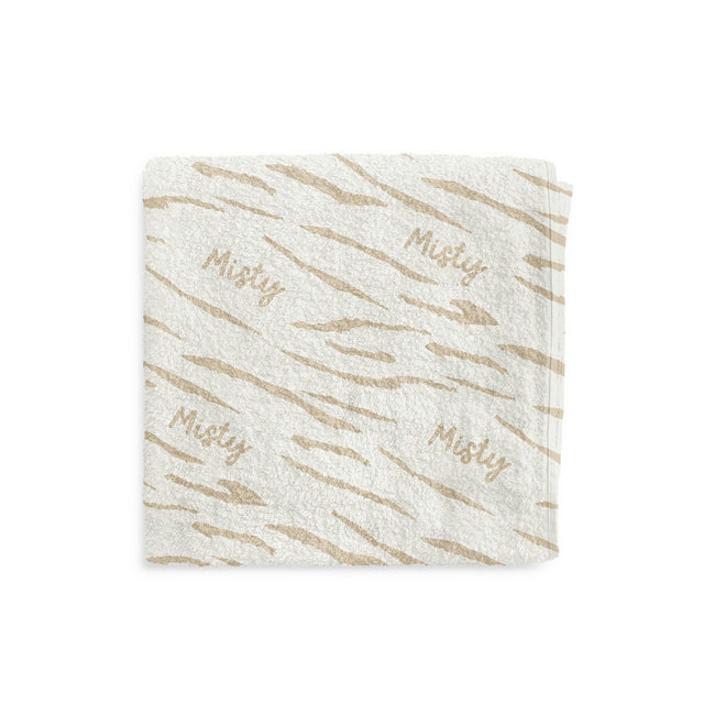 PERSONALISED REVERSIBLE DOG TOWEL - ANIMAL PRINT