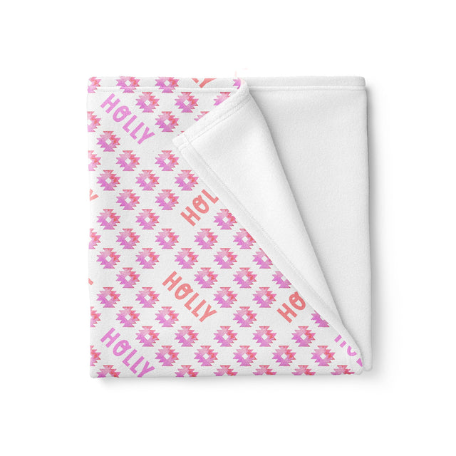 PINK AZTEC CUSTOM DOG BLANKET