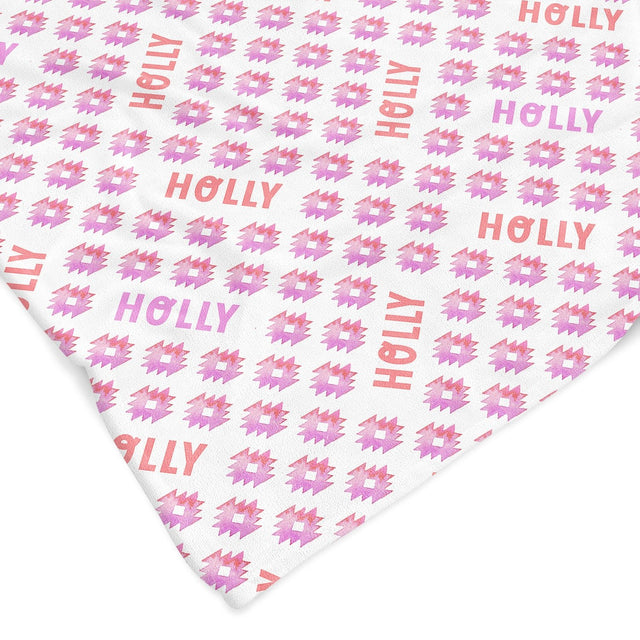 PINK AZTEC CUSTOM DOG BLANKET