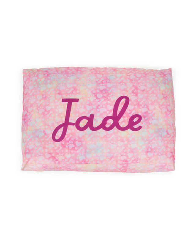 PINK DOG PERSONALISED DOG BED