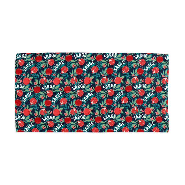 POMEGRANATES PRINT CUSTOM DOG TOWEL