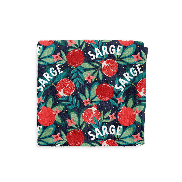 POMEGRANATES PRINT CUSTOM DOG TOWEL