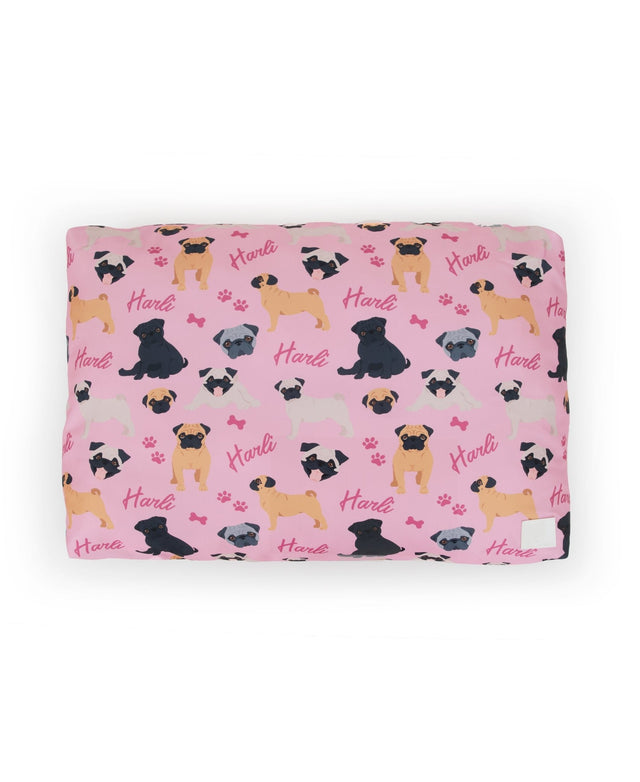 PUG PERSONALISED DOG BED