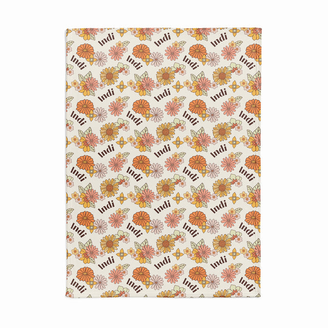RETRO FLORAL CUSTOM DOG BLANKET