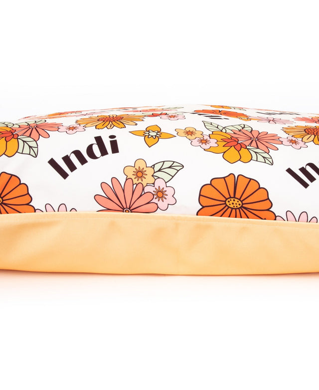 RETRO FLORAL PERSONALISED DOG BED