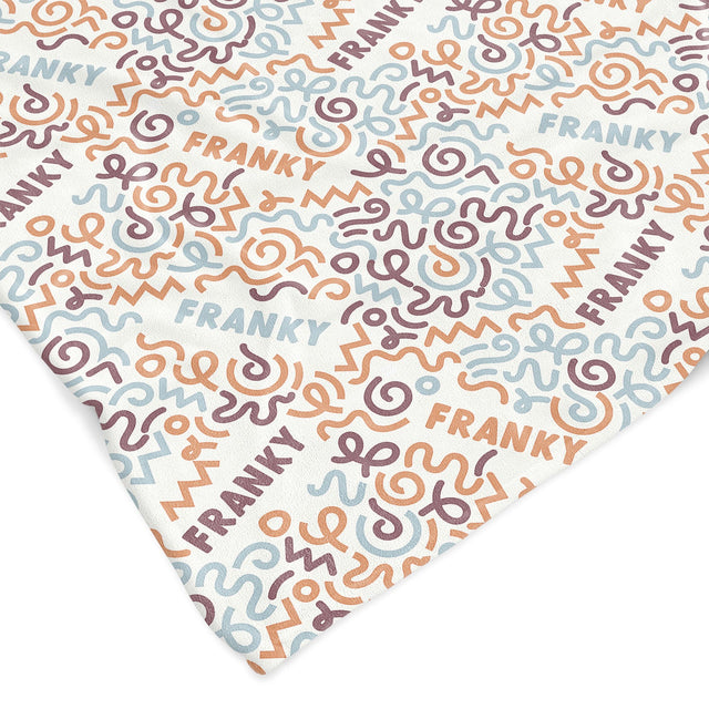 SQUIGGLE PRINT CUSTOM DOG BLANKET