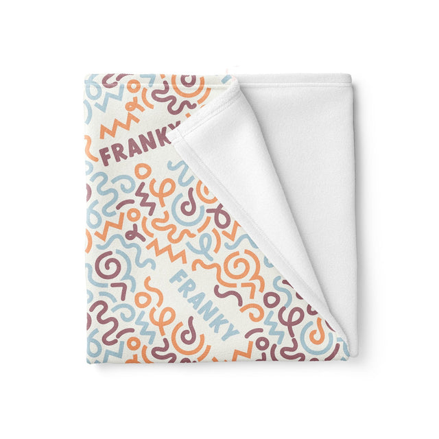 SQUIGGLE PRINT CUSTOM DOG BLANKET