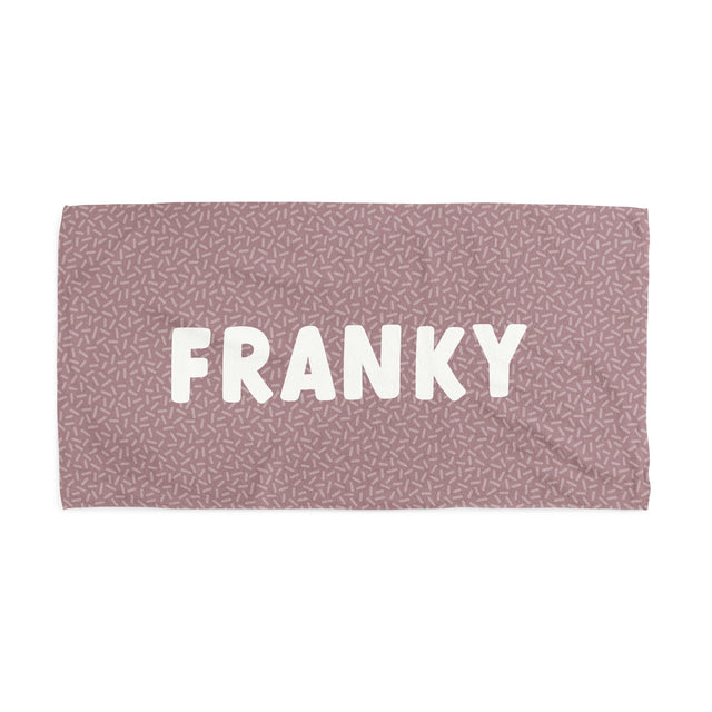SQUIGGLE PRINT CUSTOM DOG TOWEL