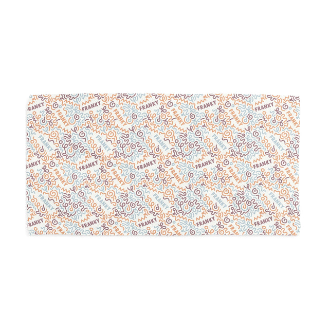 SQUIGGLE PRINT CUSTOM DOG TOWEL