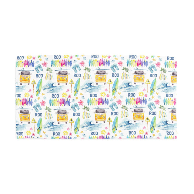 SUMMER BEACH PRINT CUSTOM DOG TOWEL